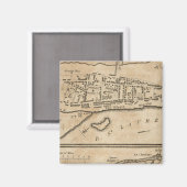 モントリオールの計画と島の地図 マグネット (正面/裏面)