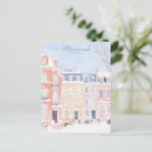 モントリオールカナダグアッシュ絵を描イラストレーション旅行 ポストカード (スタンド正面)