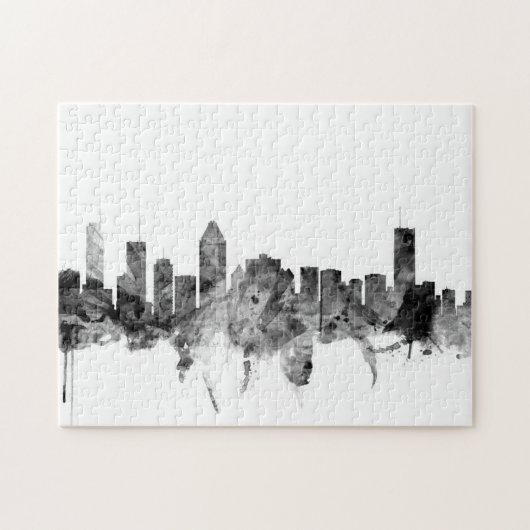 モントリオールカナダスカイライン ジグソーパズル (横)