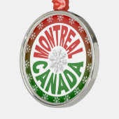モントリオールカナダレッドグリーンオーナメント メタルオーナメント (左)