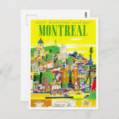 モントリオールカナダヴィンテージ旅行はがき ポストカード (正面/裏面)