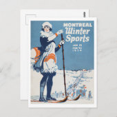 モントリオールカナダヴィンテージ旅行はがき ポストカード (正面/裏面)