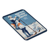 モントリオールカナダヴィンテージ旅行ポスター マグネット (右側)