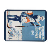 モントリオールカナダヴィンテージ旅行ポスター マグネット (横)