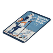 モントリオールカナダヴィンテージ旅行ポスター マグネット (左側)