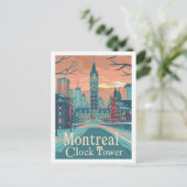 モントリオールカナダヴィンテージ有名なトラベルプレイス ポストカード (スタンド正面)