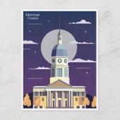 モントリオールカナダヴィンテージ観光イラストレーションシティ ポストカード (正面)