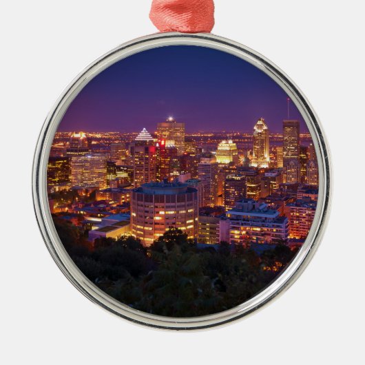 モントリオールカナダ都市スカイラインのBelvedere Kondiaronk メタルオーナメント (正面)