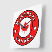 モントリオールカナダ スクエア壁時計 (傾斜)