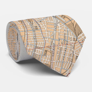モントリオールカナダ(1915年)のヴィンテージの地図 ネクタイ
