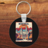 モントリオールケベックカナダ1950sヴィンテージトラベルトゥーリス キーホルダー (正面)