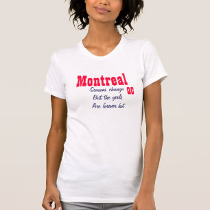 モントリオールケベック熱い女の子 Tシャツ