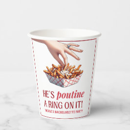 モントリオールケベックPoutineリングや輪オンバチェロレッテ 紙コップ