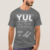モントリオールト国際的リュドウエアポートYUL Tシャツ (正面)