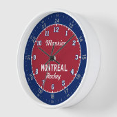 モントリオールホッケー24時間壁時計 壁時計 (傾斜)