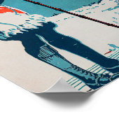 モントリオール冬スポーツヴィンテージポスタースキー1924 ポスター (角)