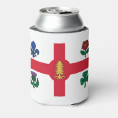 モントリオール国旗、ケベッククーラーボックス 缶クーラー (缶裏面)