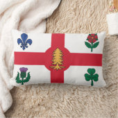 モントリオール国旗、ケベックランバーピロー ランバークッション (ブランケット)
