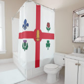 モントリオール国旗（ケベック、カナダ） シャワーカーテン (インサイチュ)
