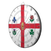 モントリオール国旗(ケベック、カナダ) ダーツボード (正面右)