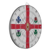 モントリオール国旗(ケベック、カナダ) ダーツボード (正面左)