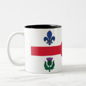 モントリオール国旗(ケベック、カナダ) ツートーンマグカップ (左)