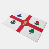 モントリオール国旗(ケベック、カナダ) ドアマット (アングル)