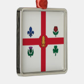 モントリオール国旗（ケベック、カナダ） メタルオーナメント (右)