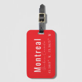 モントリオール地図座標 ラゲッジタグ (正面縦)