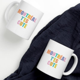モントリオール市タイポグラフィモダンカラフルマグ コーヒーマグカップ