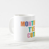 モントリオール市タイポグラフィモダンカラフルマグ コーヒーマグカップ (正面左)