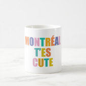 モントリオール市タイポグラフィモダンカラフルマグ コーヒーマグカップ (中央)