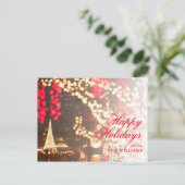 モントリオール市内の輝くクリスマスツリー シーズンポストカード (スタンド正面)