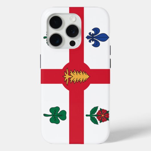 モントリオール旗Apple iPhone 15 Pro Case-Mate iPhoneケース (裏面)
