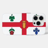 モントリオール旗Apple iPhone 15 Pro Case-Mate iPhoneケース (裏面 (横))