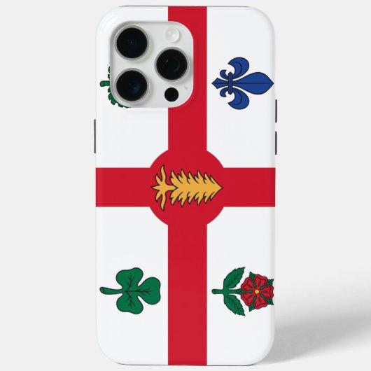 モントリオール旗Apple iPhone 15 Pro Maxケース Case-Mate iPhoneケース (裏面)