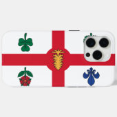モントリオール旗Apple iPhone 15 Pro Maxケース Case-Mate iPhoneケース (裏面 (横))