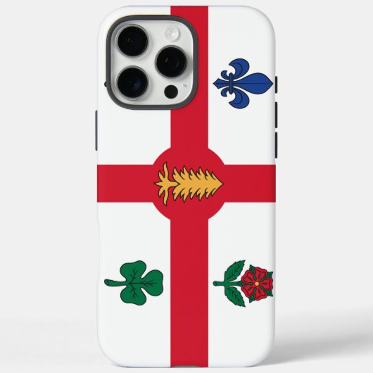 モントリオール旗Apple iPhone 16 Pro Maxケース Case-Mate iPhoneケース (裏面)