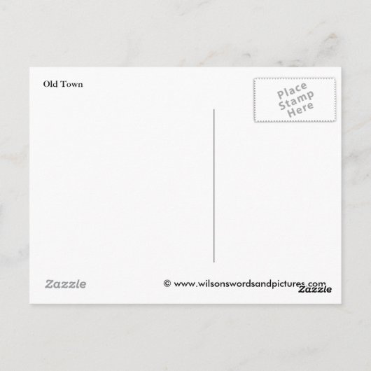 モントリオール旧市街のポストカード ポストカード (裏面)