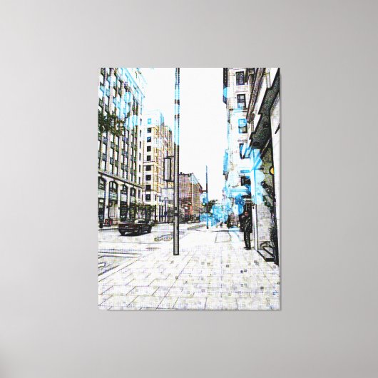 モントリオール通り8343a キャンバスプリント (正面)