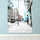 モントリオール通り8343a キャンバスプリント (インサイチュ (ウッドフロア))