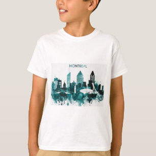 モントリオール都市スカイライン Tシャツ