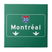 モントリオール、カナダの交通標識 タイル (正面)