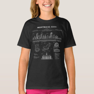モントリオール カナダの都市デザイン Tシャツ