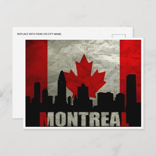 モントリオール、カナダヴィンテージ旅行からの挨拶 ポストカード (正面/裏面)