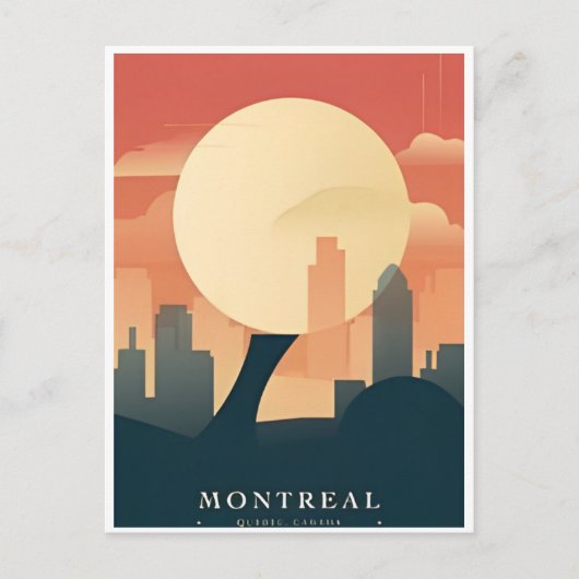 モントリオール、カナダヴィンテージ旅行からの挨拶 ポストカード (正面)