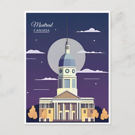 モントリオール、カナダヴィンテージ旅行からの挨拶 ポストカード (正面)