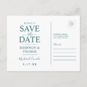 モントリオール、カナダ|のスカイライン|の保存日付 インビテーションポストカード (裏面)