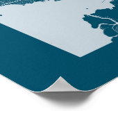 モントリオール – カナダDark Blue Cityの地図ポスター ポスター (角)