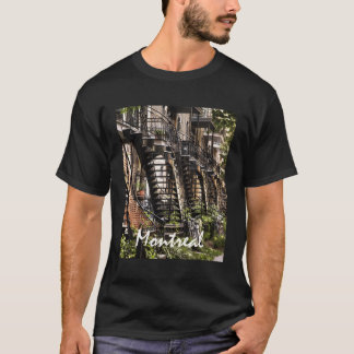 モントリオール・ケベック・カナダ階段の写真 Tシャツ